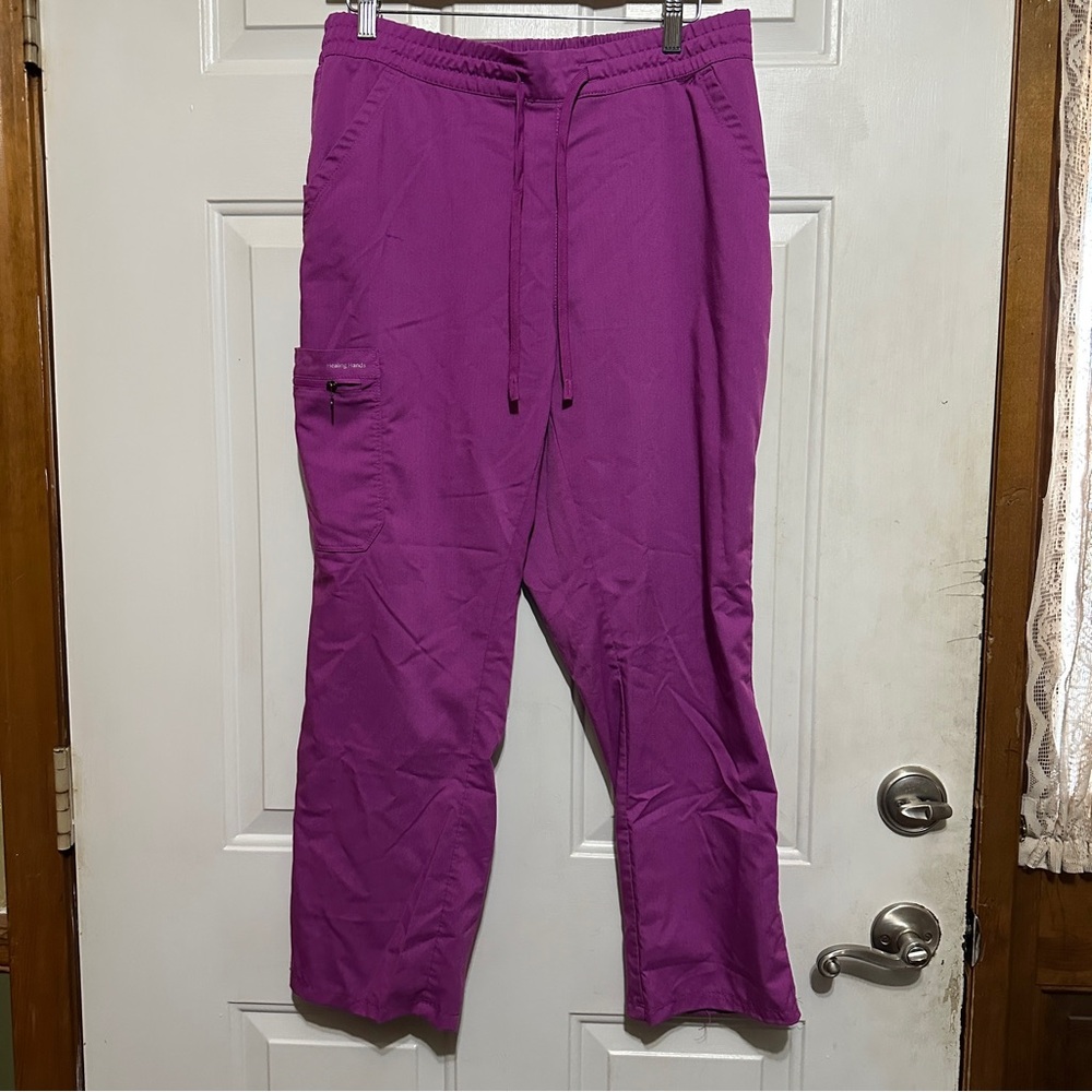 Crush Berry Healing Hands Tamara Narrow Leg Scrub‎ Pant 9181 CRBRY Size Large